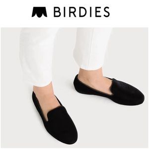 Birdies, The Starling, Black Velvet Slippers (Flats / Loafer)